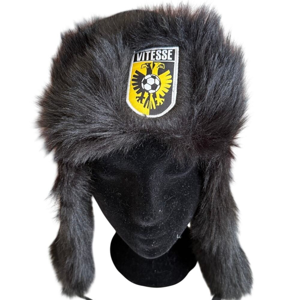 Vitesse Faux Fur Trapper Hat Black